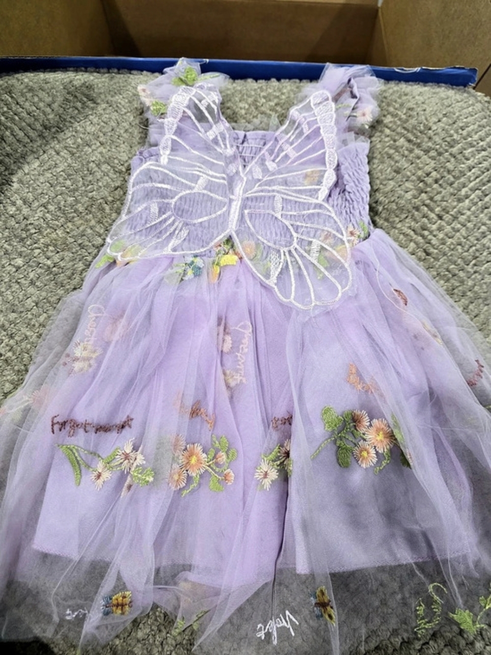 Girls Floral Tulle Party Dress